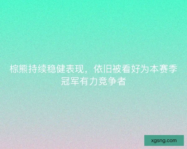 棕熊持续稳健表现，依旧被看好为本赛季冠军有力竞争者